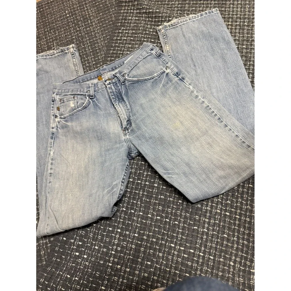 Classic Light Blue Straight Jeans for Men